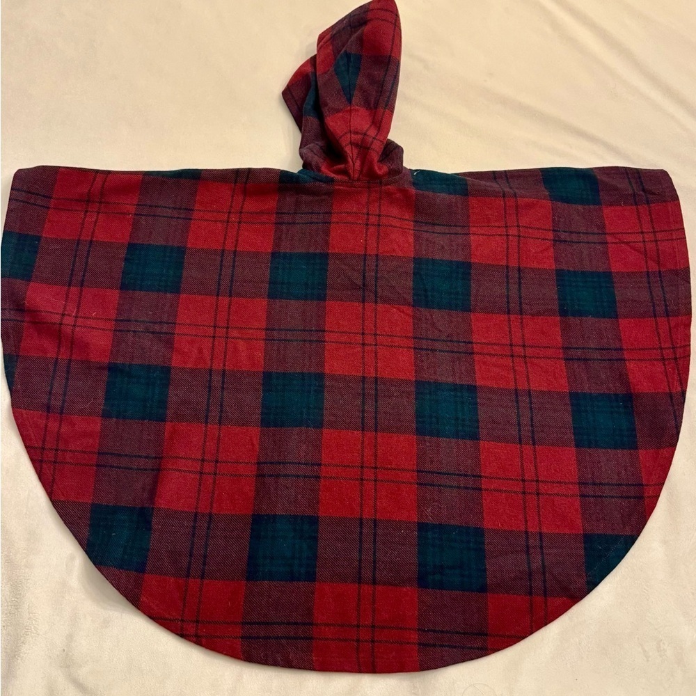 O’Neil of Dublin Wool Blend Girl’s Plaid Hooded Cape Poncho, sz S - Picture 12 of 14